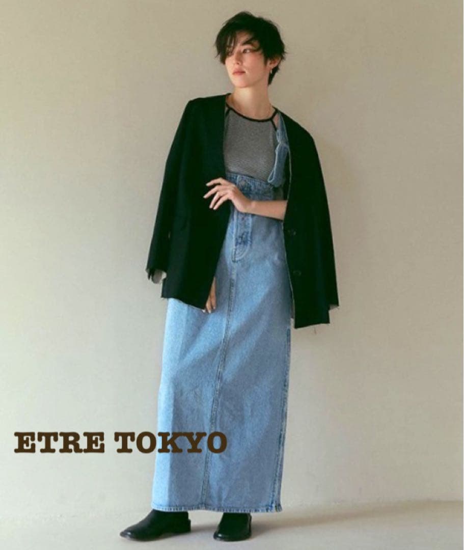 期間限定OFF【新品】❣️EDWIN×ETRETOKYO ハイライズサススカート