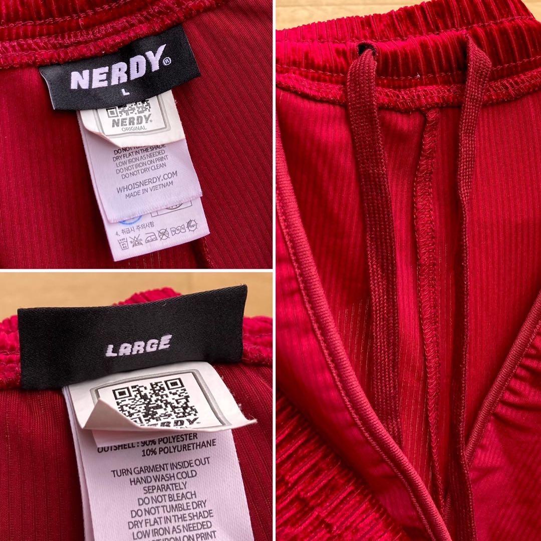 美品 NERDY ベロアコーデュロイ セットアップ L ノルディ ジャージ上下