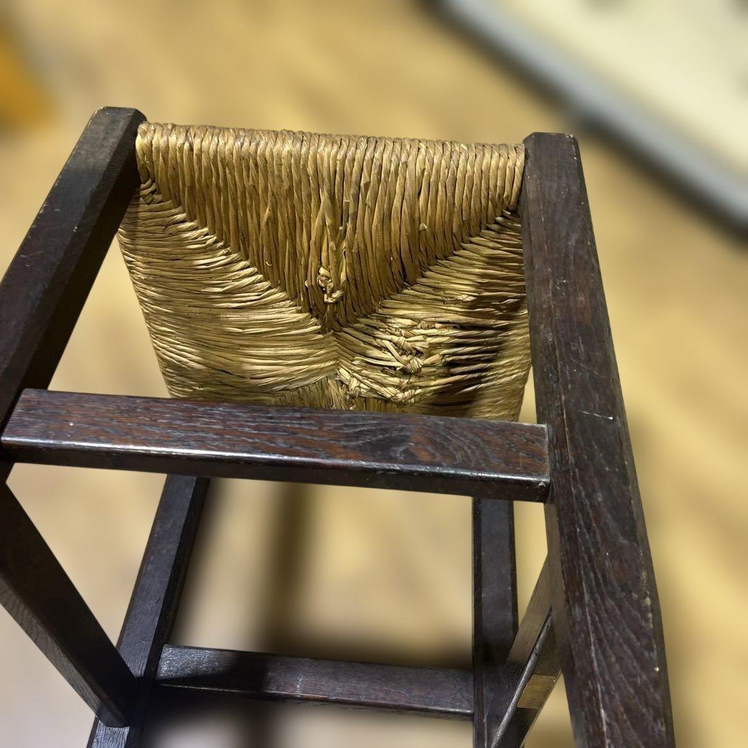 【松本民芸家具】ラッシスツール ◆ラッシ編み◇希少B