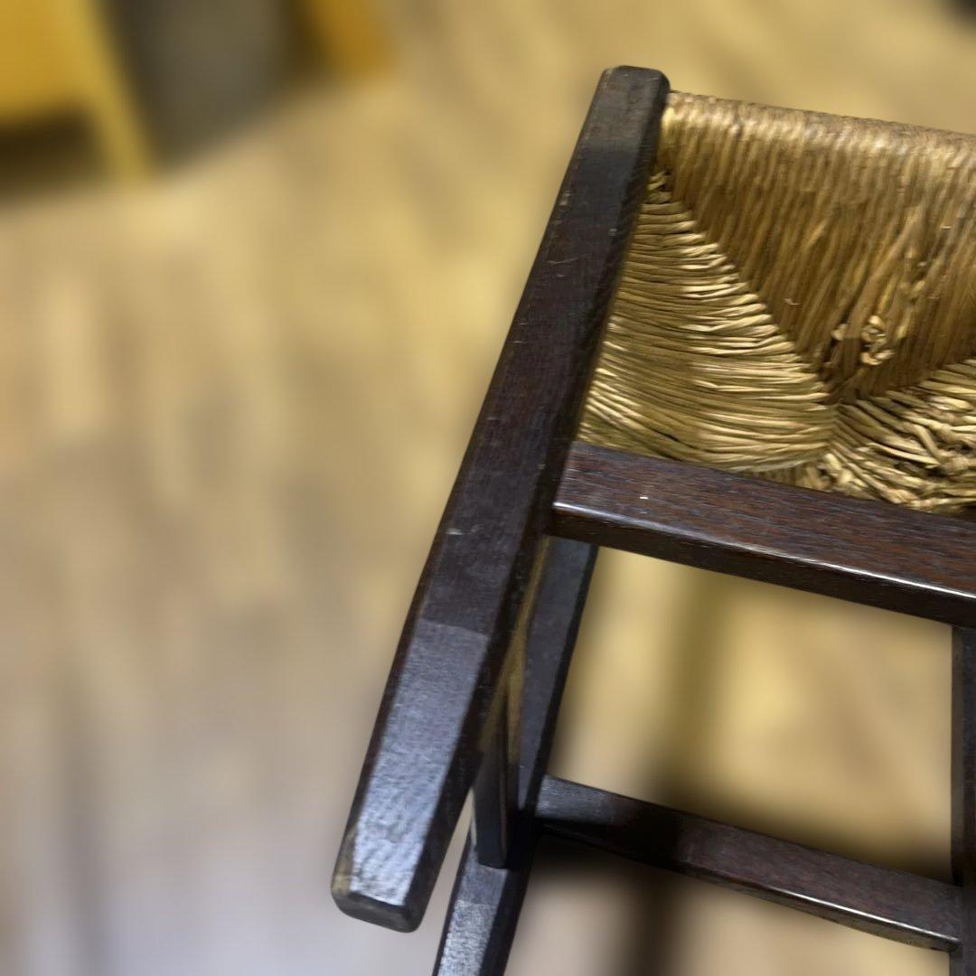 【松本民芸家具】ラッシスツール ◆ラッシ編み◇希少B