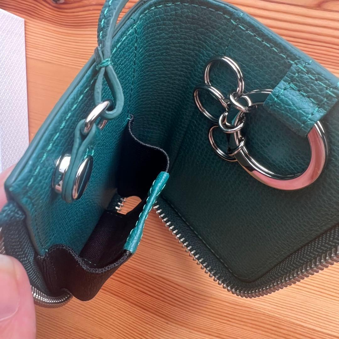 美品 LACOSTE デイリークロコ Lファスナースマートキーケース