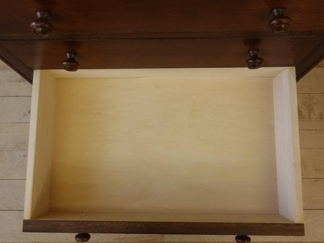 勇峰工芸　雅　花柄チェスト　ナラ材家具　 旭川家具　再塗装済　ＵＳＥＤ