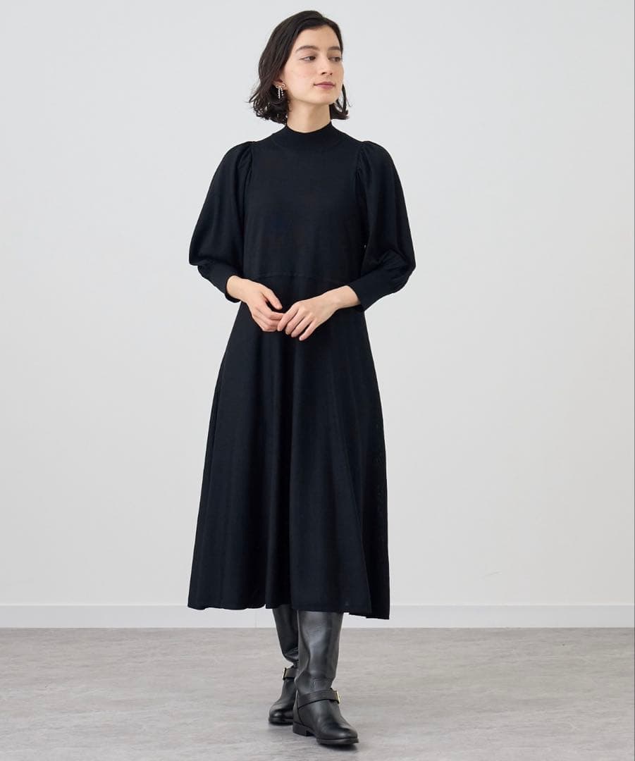 アナイ ニット ワンピース 36 ブラック 美品