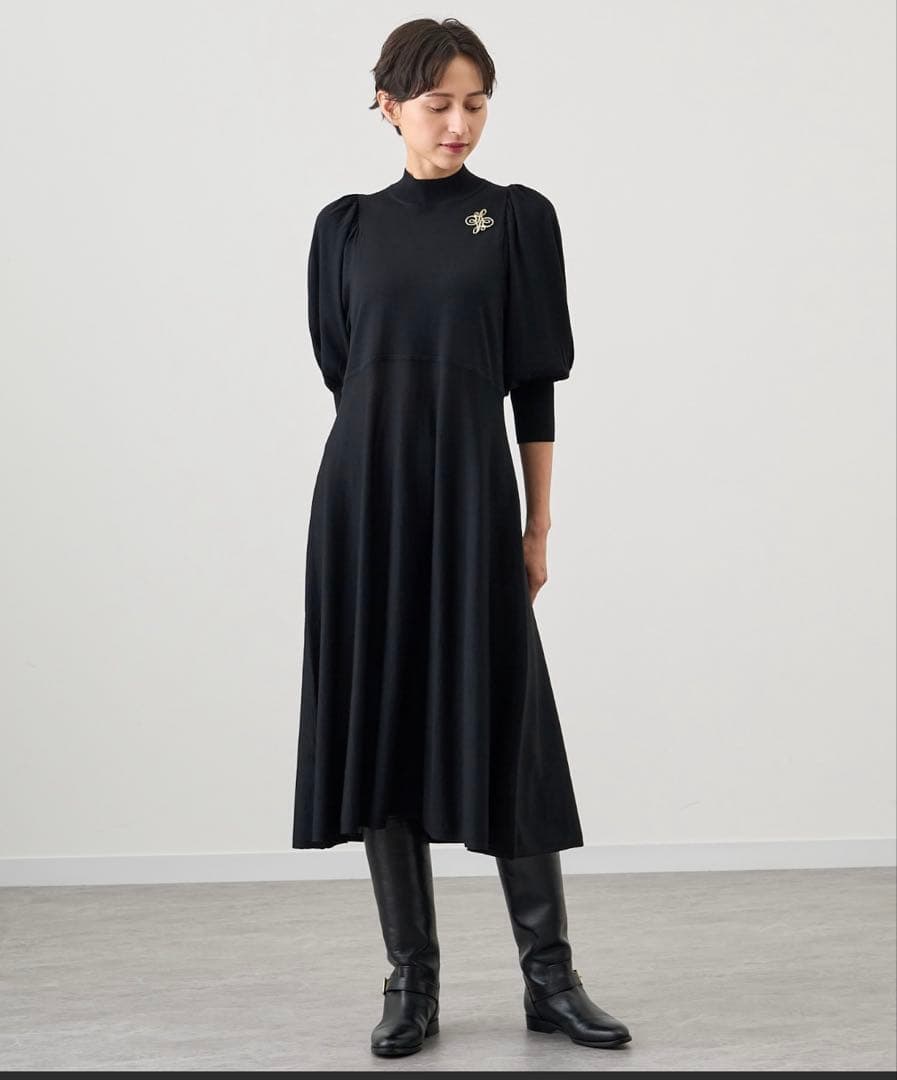 アナイ ニット ワンピース 36 ブラック 美品