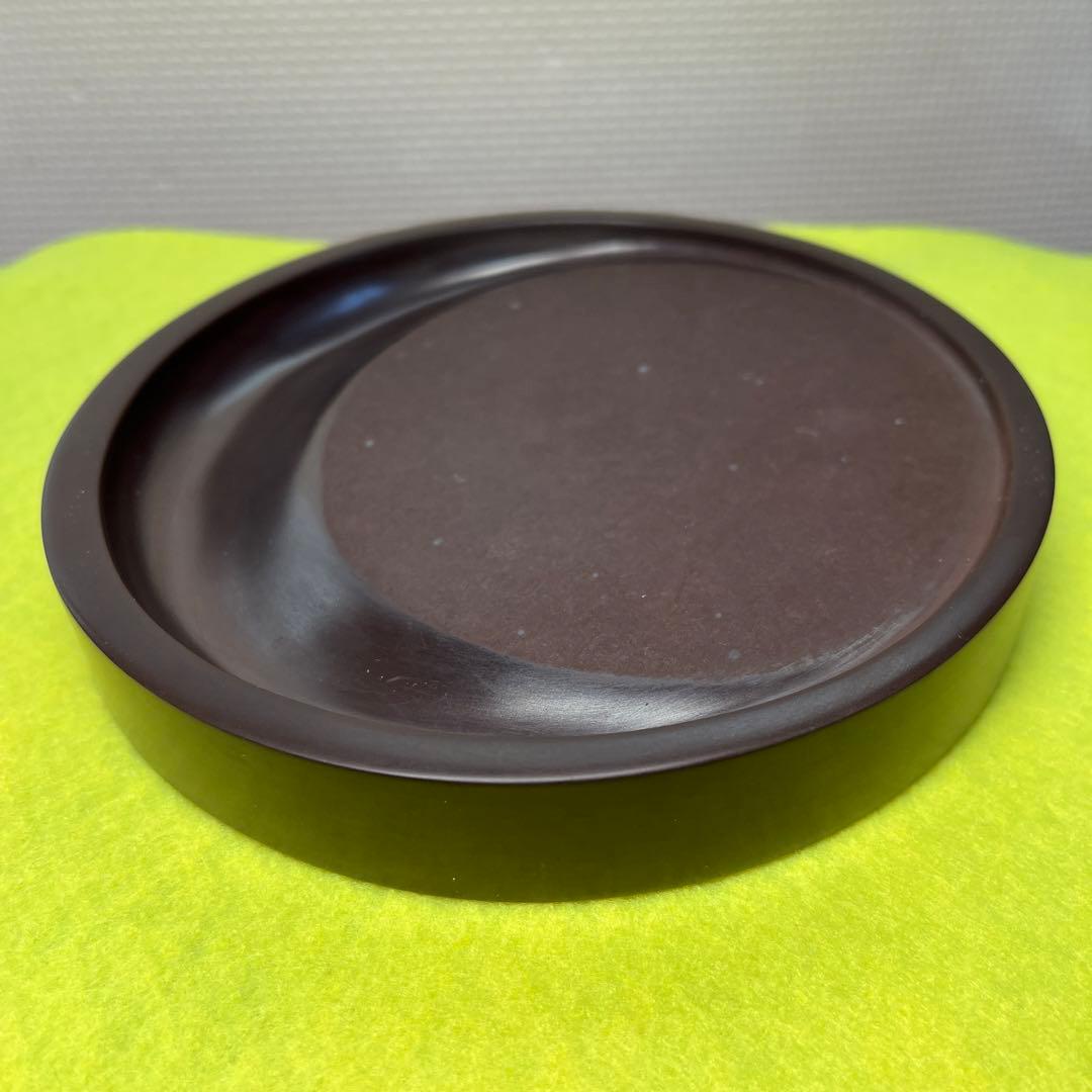 ⭕️赤間硯　希少　日月研　径147m m 泉光堂　美品　女性好み