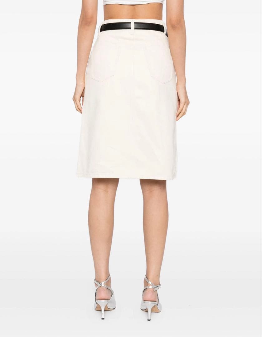 Self-Portrait ホワイト デニムスカート