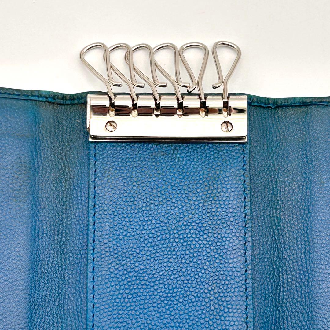 CHANEL シャネル キーケース レザー ブルー