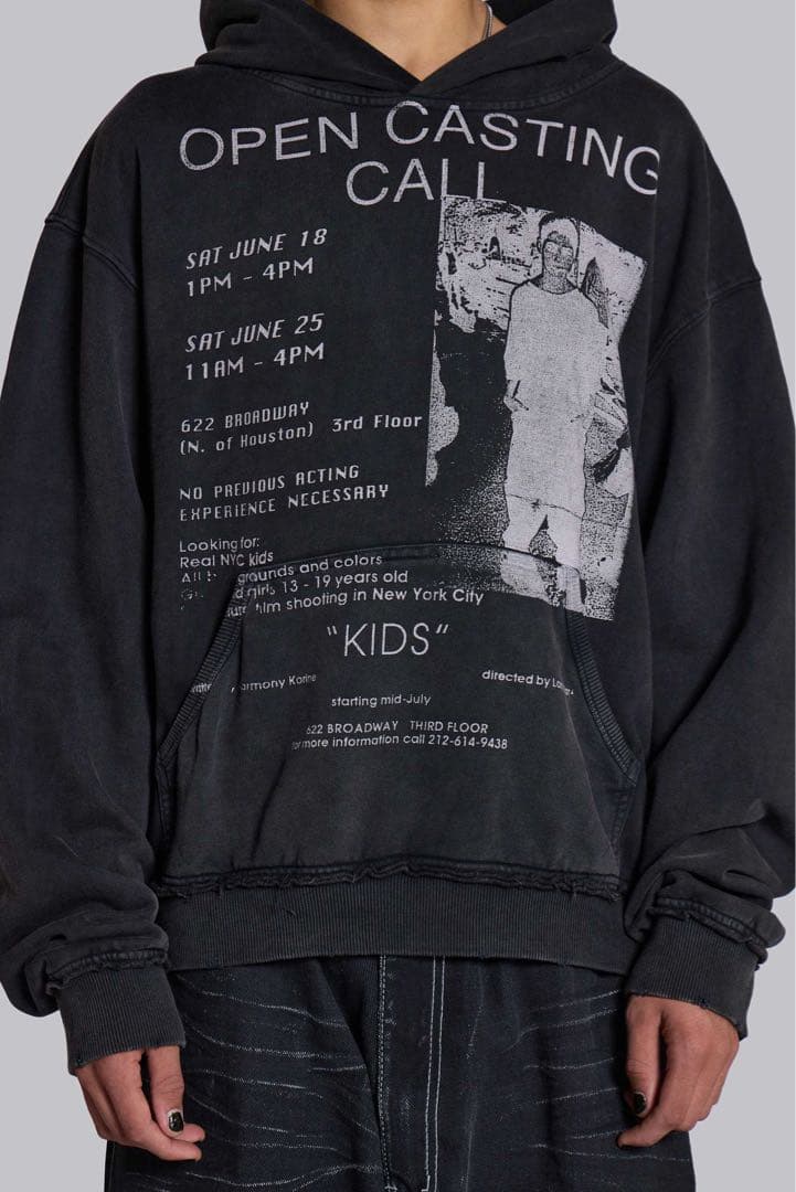 トップス Jaded London Open Casting Black Hoodie