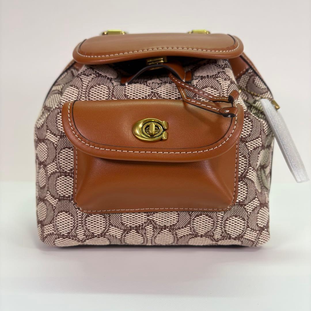 COACH】 タグ有り リア バックパック 21 シグネチャー テキスタイル