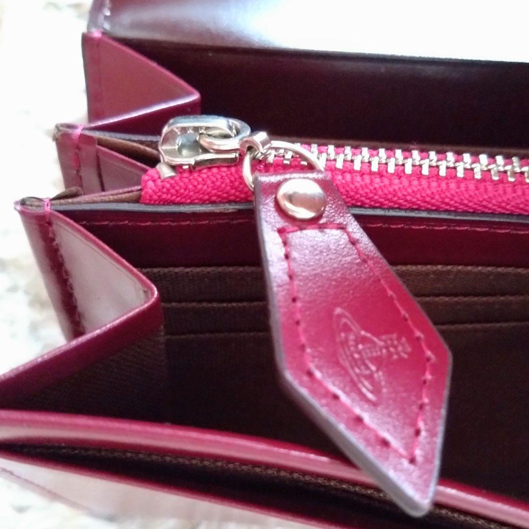 美品】ヴィヴィアンウエストウッド ボルドー 長財布 牛革 箱付