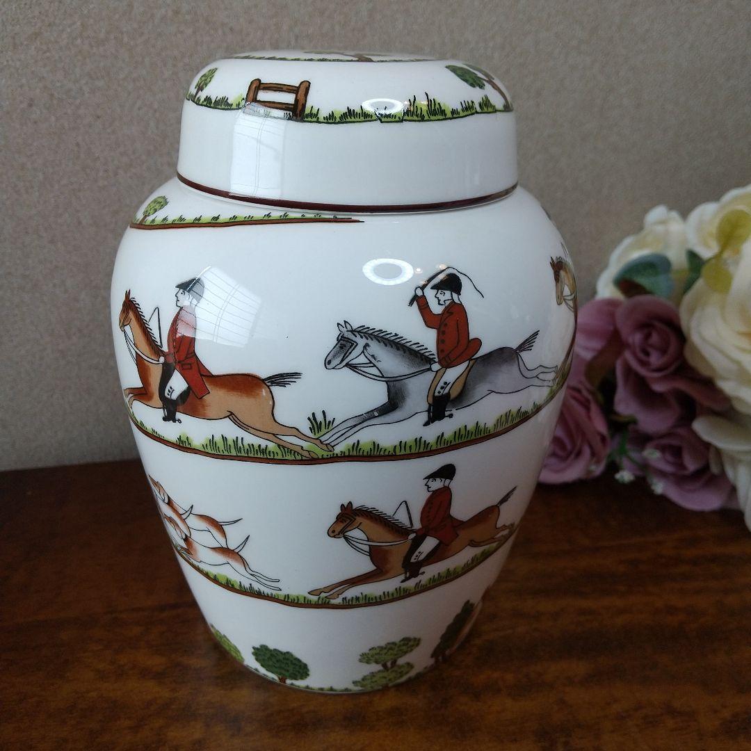 美品 クラウンスタッフォードシャー ハンティングシーン ジンジャージャー 大