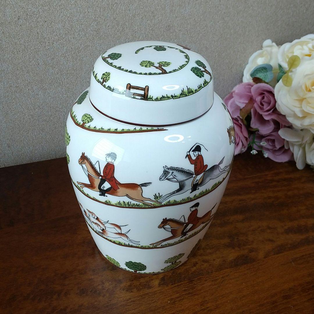 美品 クラウンスタッフォードシャー ハンティングシーン ジンジャージャー 大