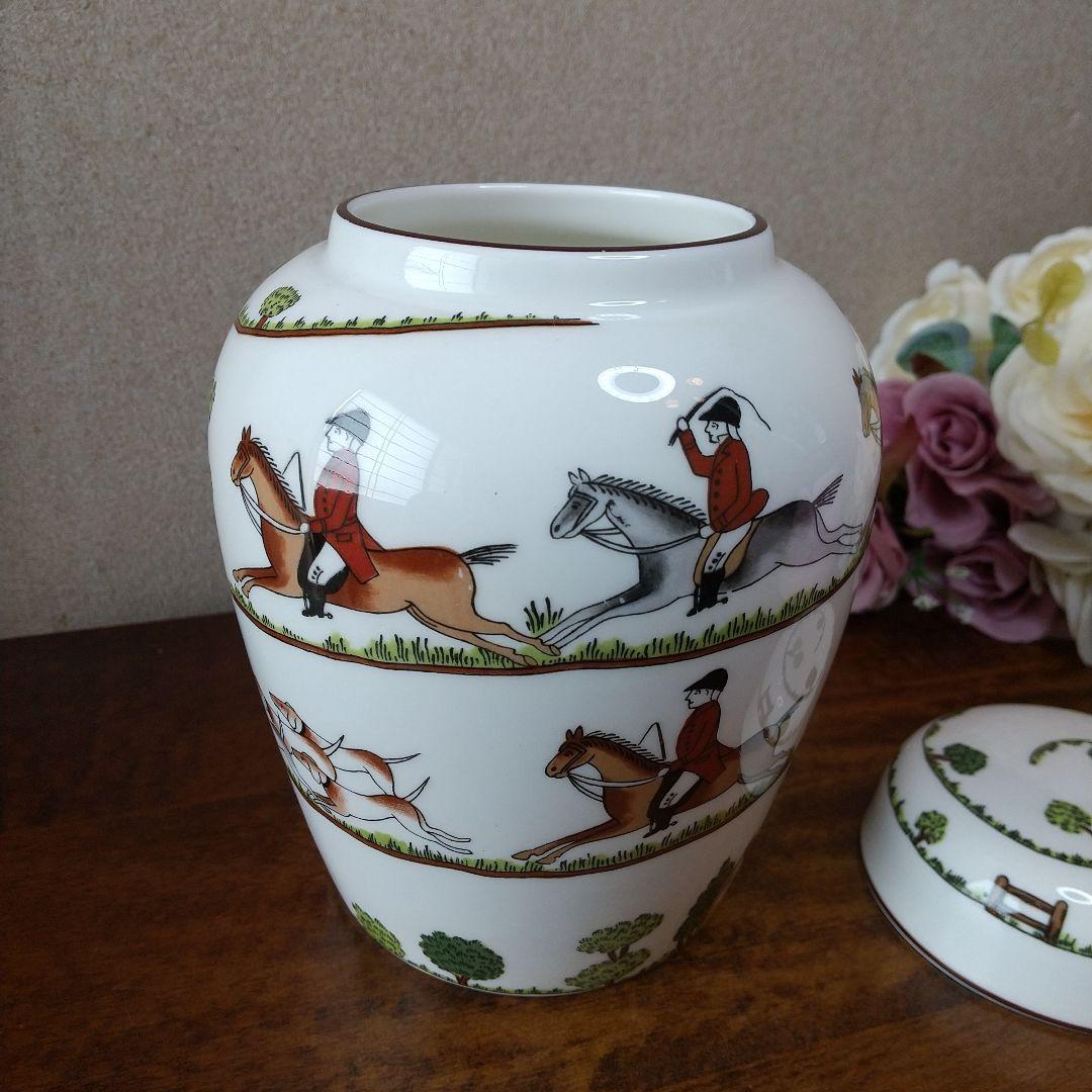 美品 クラウンスタッフォードシャー ハンティングシーン ジンジャージャー 大