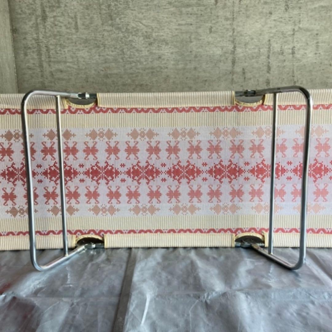 アルプス サマーベッド ボンボン リクライニング 折り畳み 赤 昭和