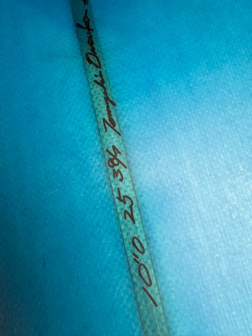 青ロングボード 1フィン 良好　10ft ノーズライティング可能