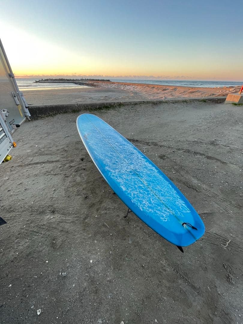 青ロングボード 1フィン 良好　10ft ノーズライティング可能