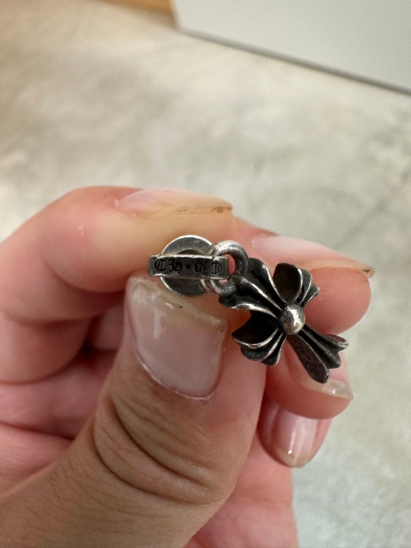 クロムハーツ CHクロスベビーファットドロップイヤリング(ピアス)