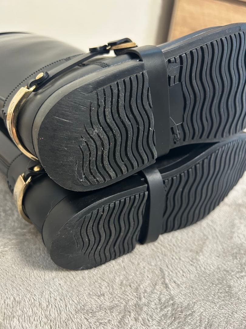 JimmyChoo ジミーチュウブラックラバー ロングブーツ レインシューズ