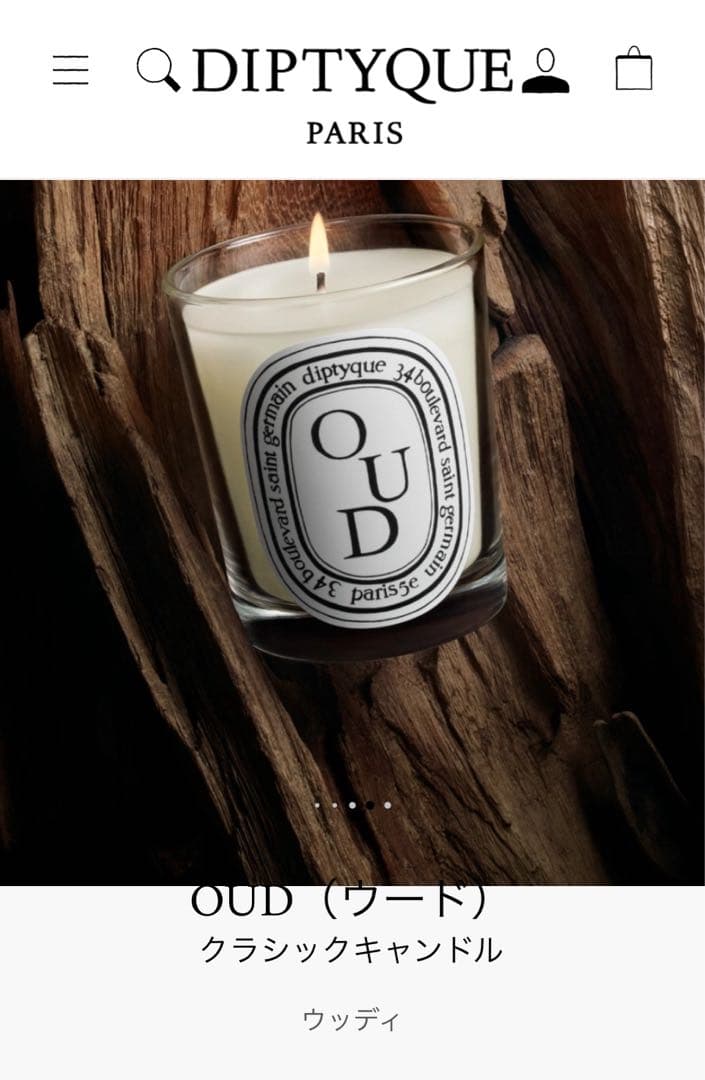 【限定品レア】diptyqueキャンドルホルダーとOUD190gのセット