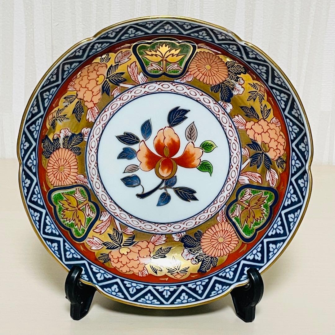 有田焼 日肥其泉 昭和年製 極錦金彩 古伊万里様式 皿 14.5cm 5枚セット