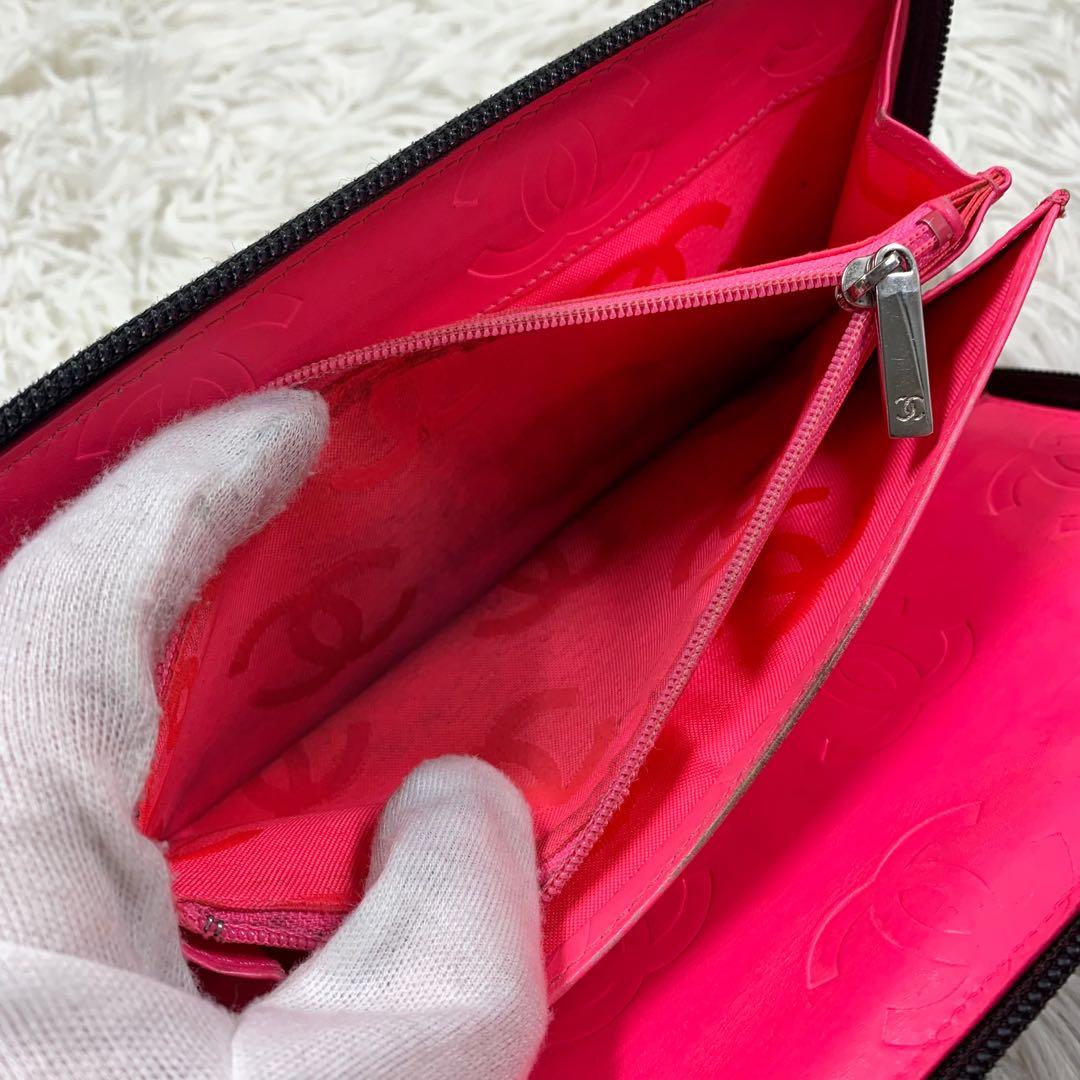 【✨美品✨】シャネル オーガナイザー カンボンライン ラムスキン ブラック