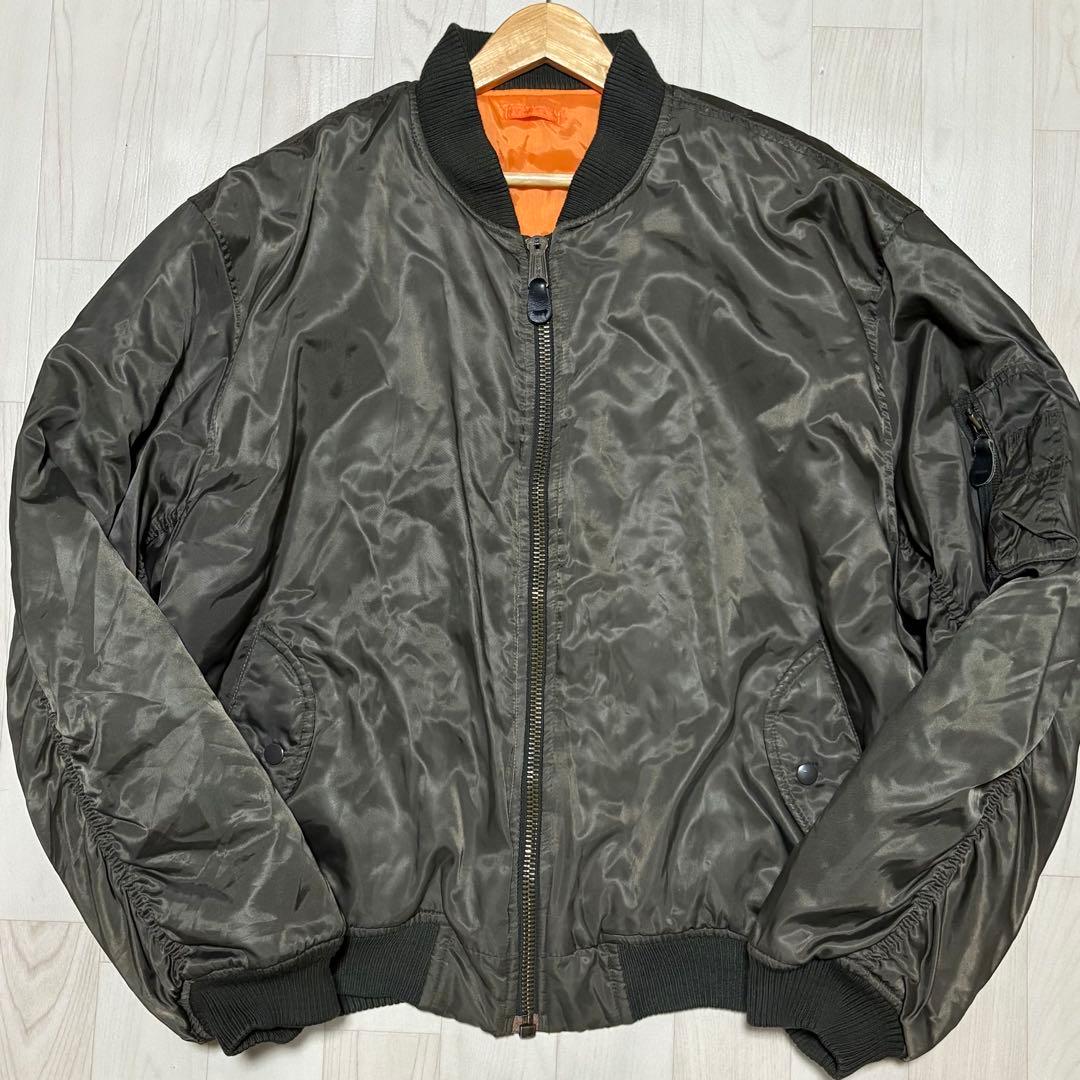 Alpha似MA-1 フライトジャケット シルバー 短丈 楽天市場】ma-1