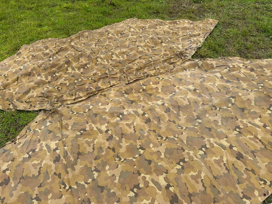 軍幕 リバーシブル USMC アメリカ軍 ミッチェルパターン パップテント 2枚