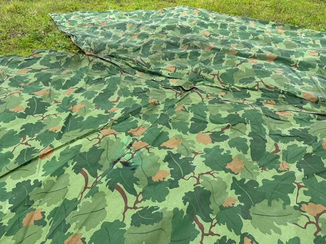 軍幕 リバーシブル USMC アメリカ軍 ミッチェルパターン パップテント 2枚