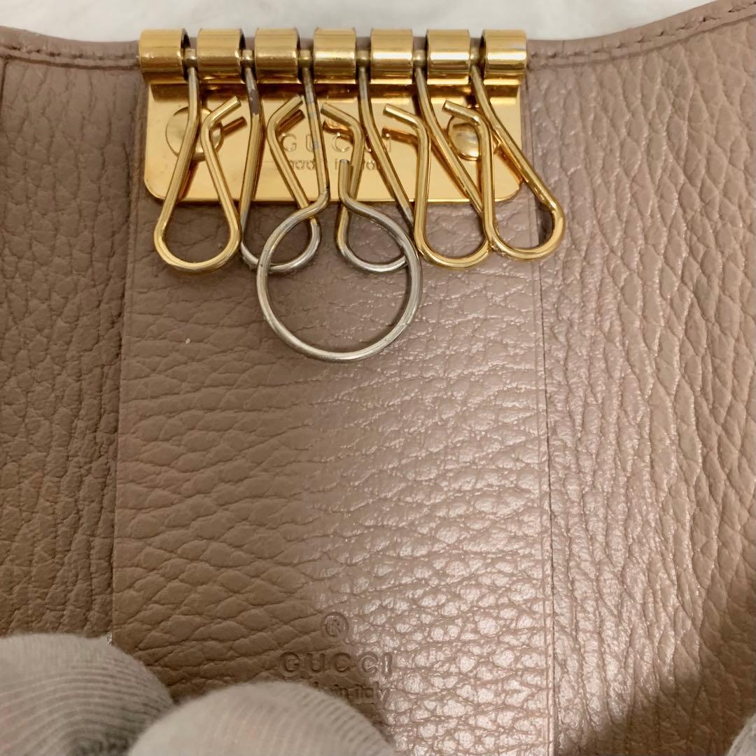 【美品】GUCCI グッチ　キーケース　6連　マーモント　GG ブラウン　箱付き