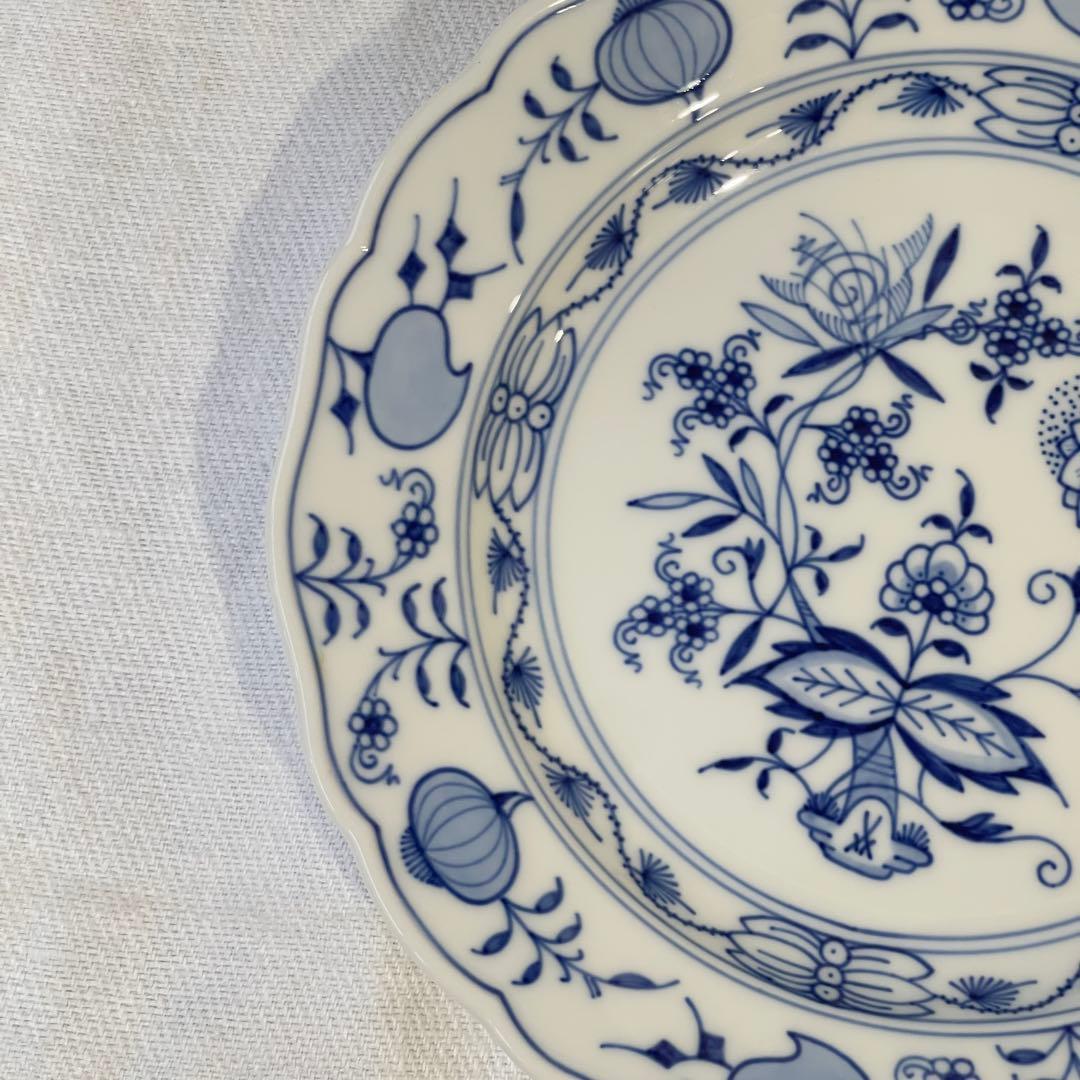 マイセン　Meissen ブルーオニオン　20cm プレート　デザート皿