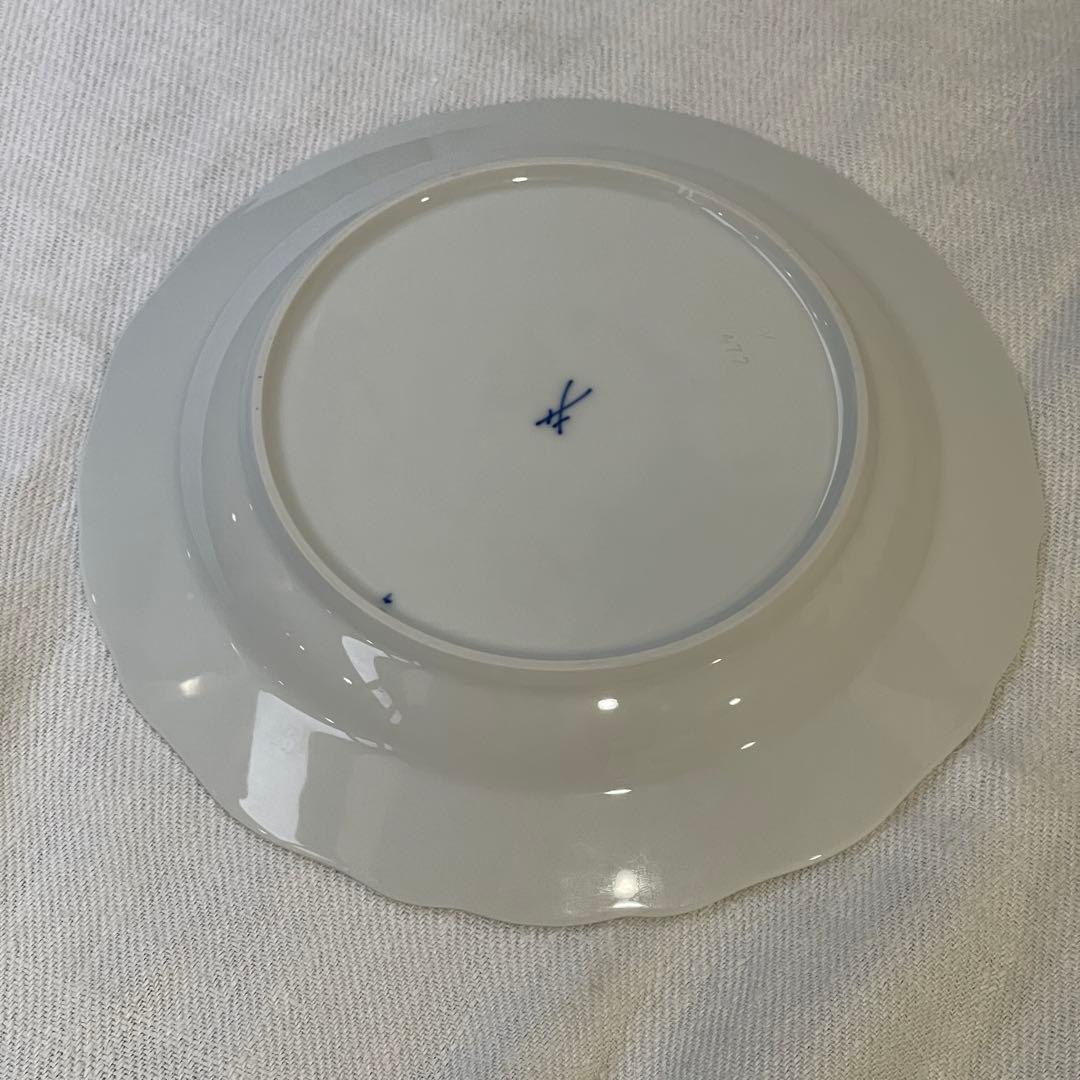 マイセン　Meissen ブルーオニオン　20cm プレート　デザート皿