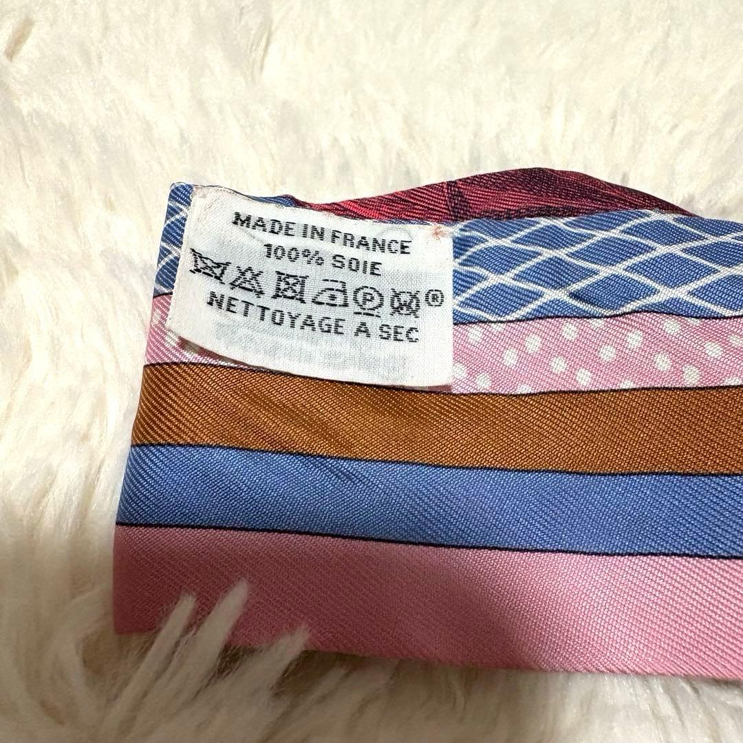 HERMES エルメス ツイリー グランテアトルヌーヴォー　スカーフ ピンク