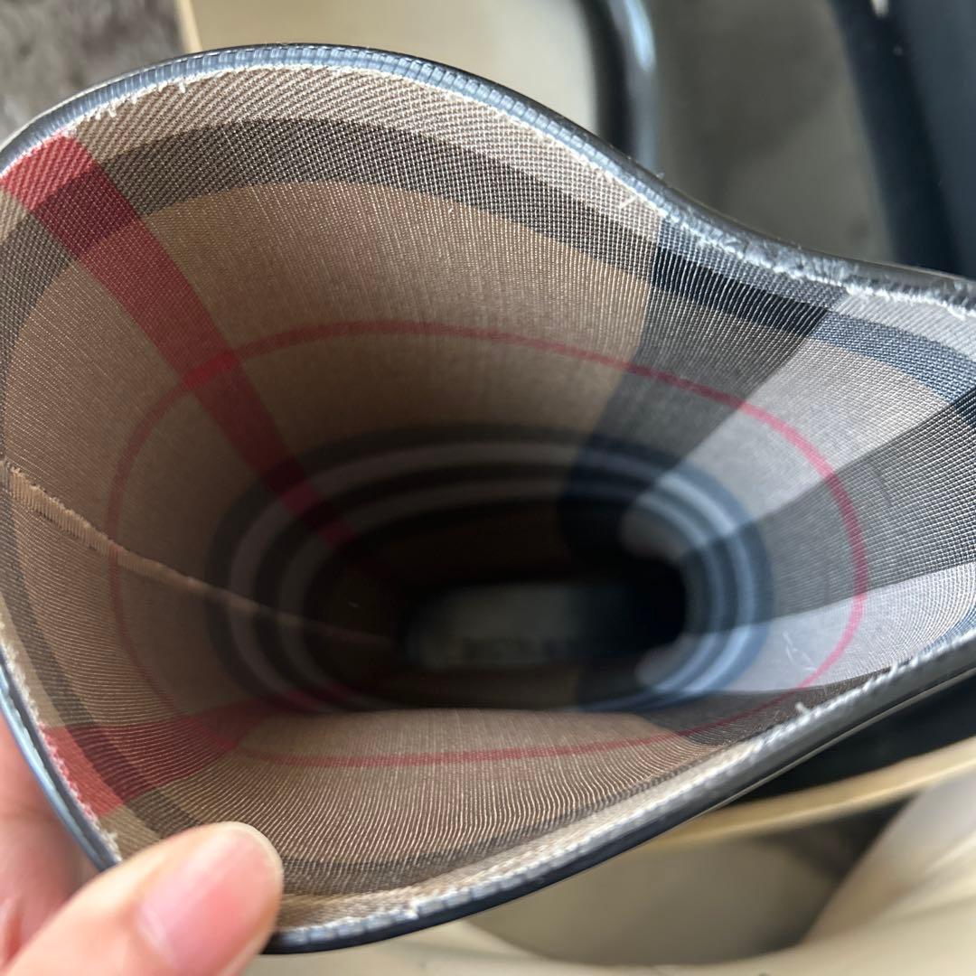 Burberry ブラックレインブーツ - 靴低 価格 通販