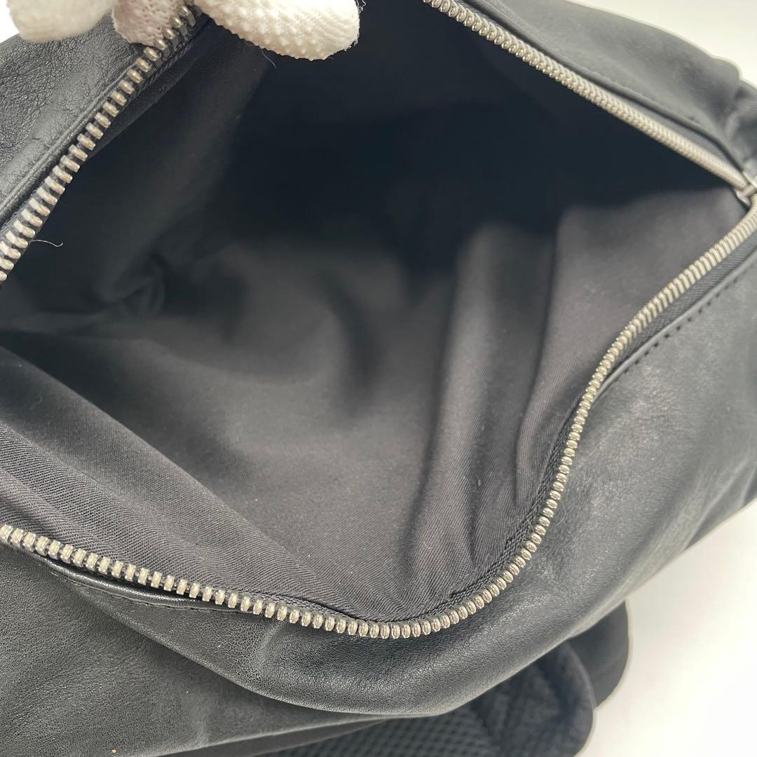 希少✨DIESELディーゼル ウォッシュド ワックスレザー ボディバッグ 黒