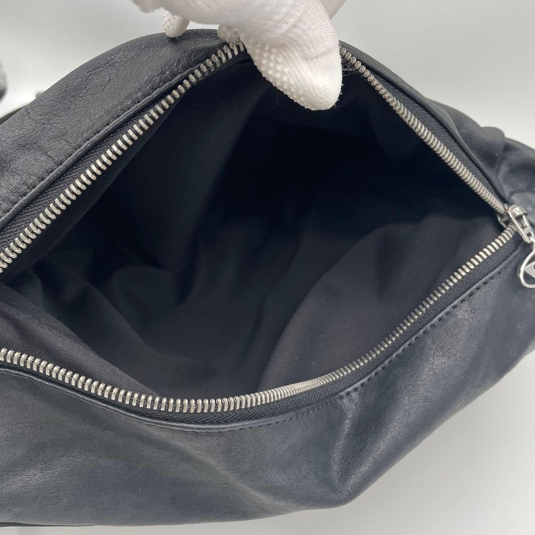 希少✨DIESELディーゼル ウォッシュド ワックスレザー ボディバッグ 黒