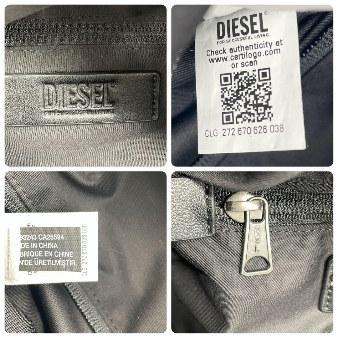 希少✨DIESELディーゼル ウォッシュド ワックスレザー ボディバッグ 黒