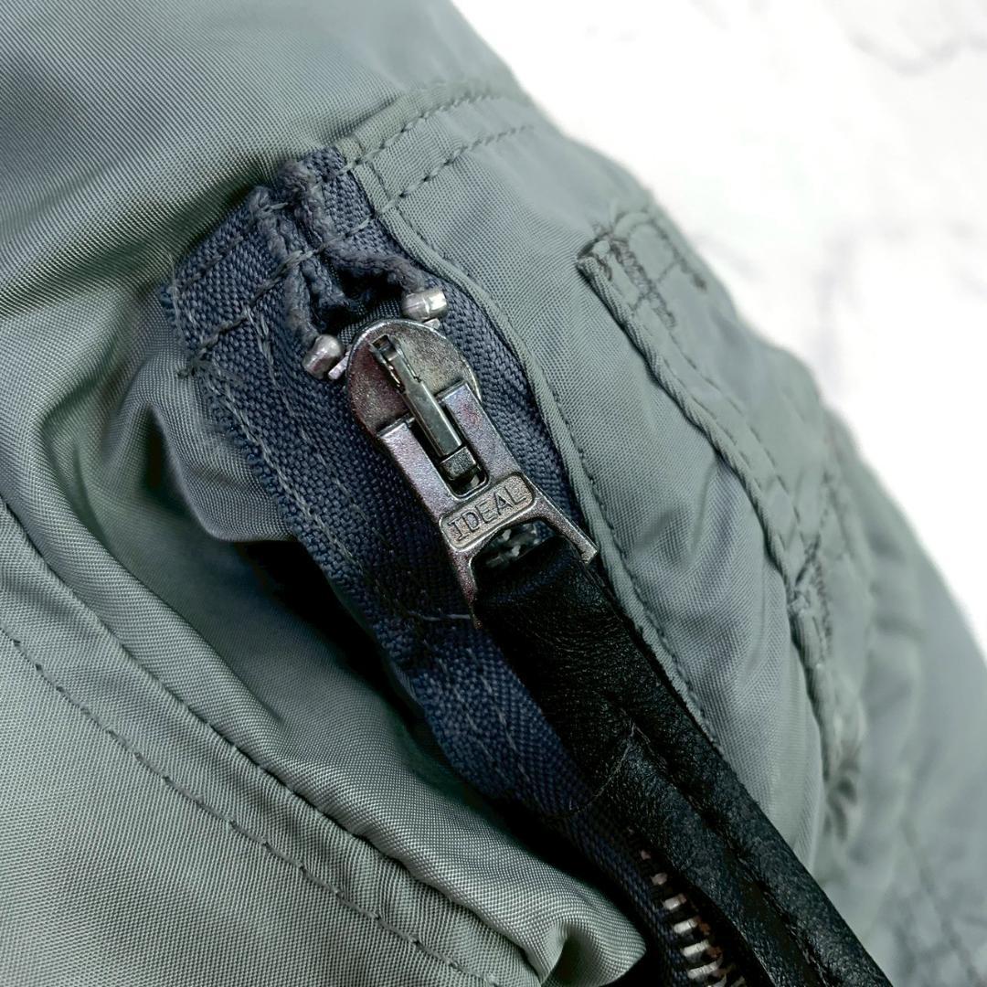 希少カラー★ 90s USA製 ALPHA N-2B シルバー L　E003