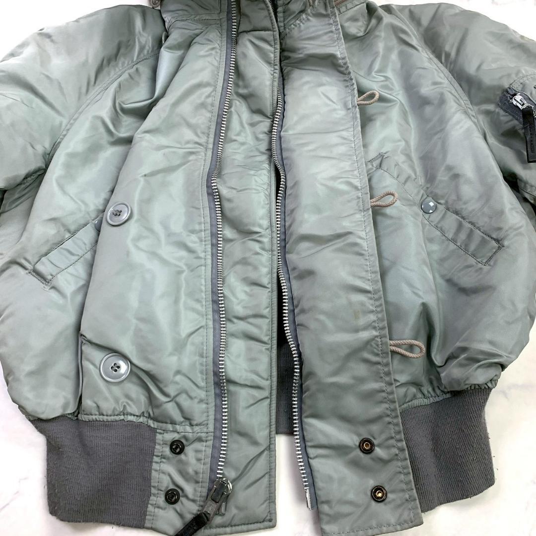 希少カラー★ 90s USA製 ALPHA N-2B シルバー L　E003