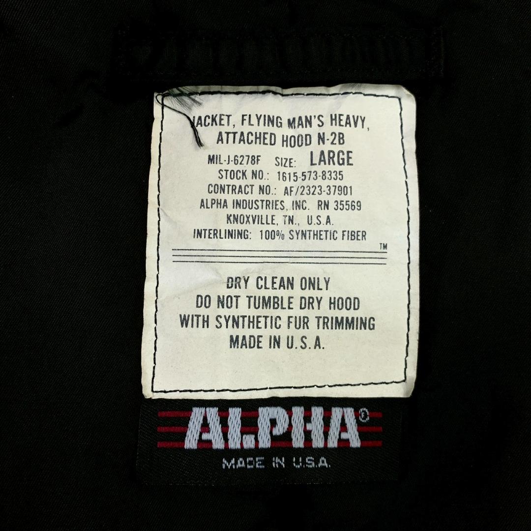 希少カラー★ 90s USA製 ALPHA N-2B シルバー L　E003