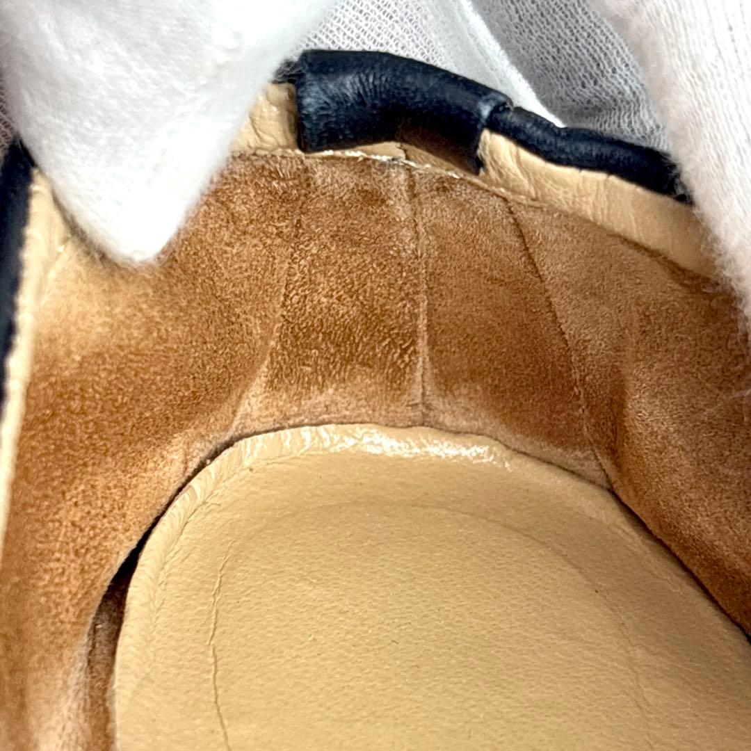 美品 GUCCI グッチ バンブー フラットシューズ ラムレザー 24.5㎝