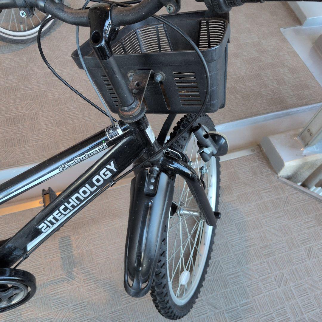 【引き取り限定】子供用自転車 ブラック　小学生　鍵1本　変速ギア6段階