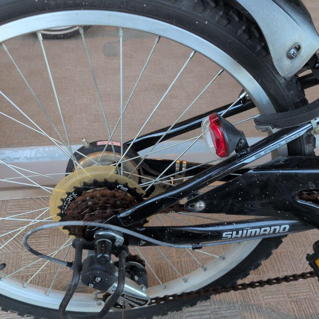 【引き取り限定】子供用自転車 ブラック　小学生　鍵1本　変速ギア6段階