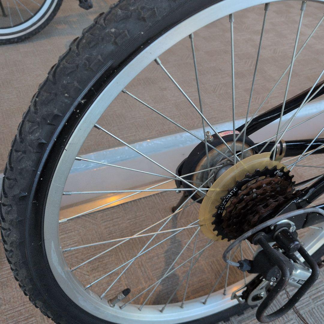 【引き取り限定】子供用自転車 ブラック　小学生　鍵1本　変速ギア6段階