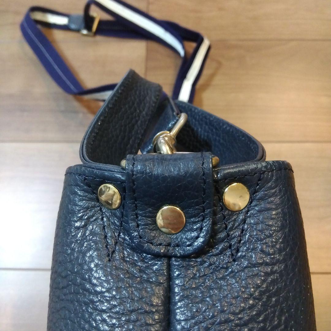 アタオ チヴィ 2way ショルダーバッグ ハンドバッグ レザー ネイビー