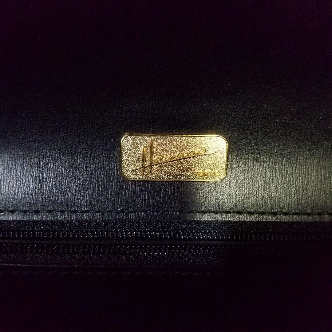 極美品】傳濱野 ハンドバッグ フォーマル レザー ゴールド金具 黒