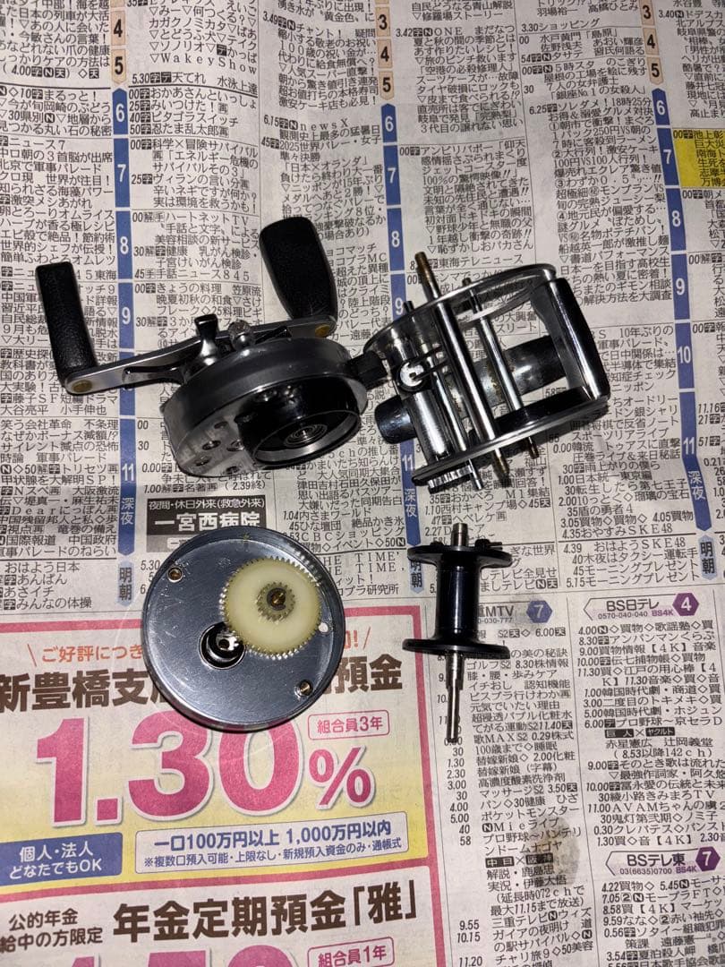 ベイトリール シルバー/ブラック 両ハンドル