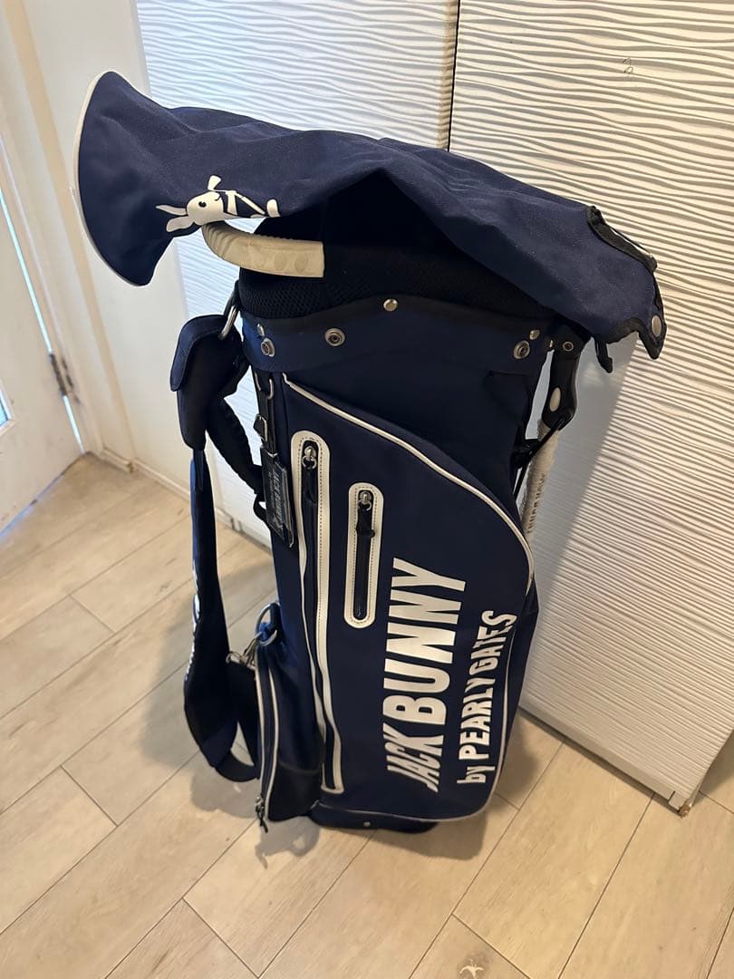 美品　JACK BUNNY スタンドバッグ ネイビー