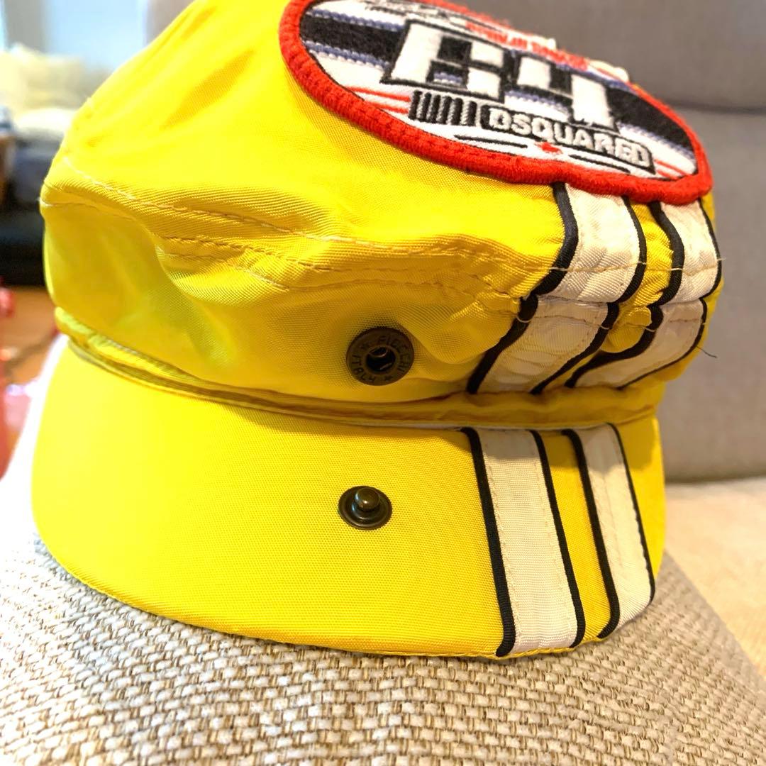 ☆激レア品！！DSQUARED2イエロー レーシングキャップ