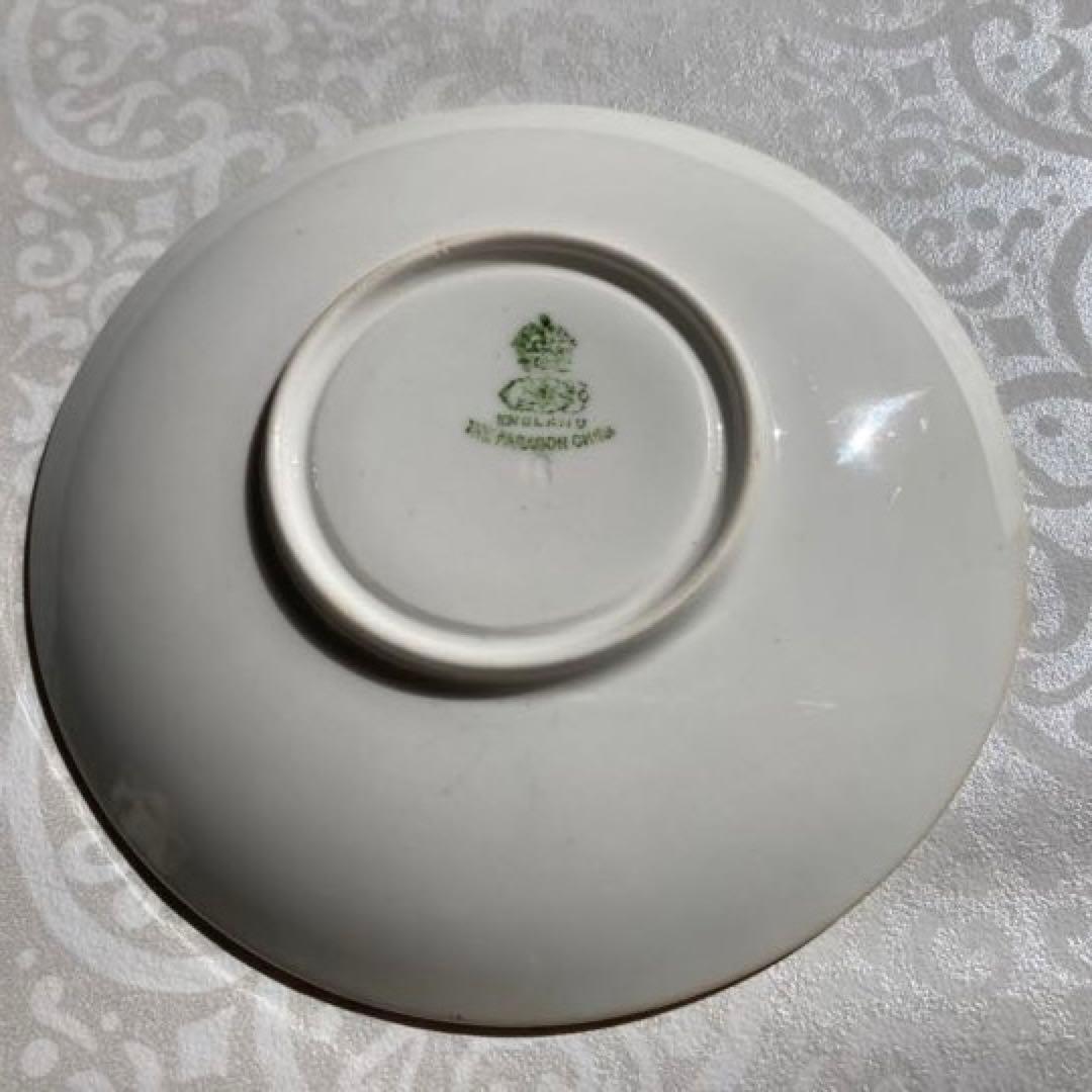 パラゴン ピンクローズ コバルトブルー＆ゴールド カップ＆ソーサー 1