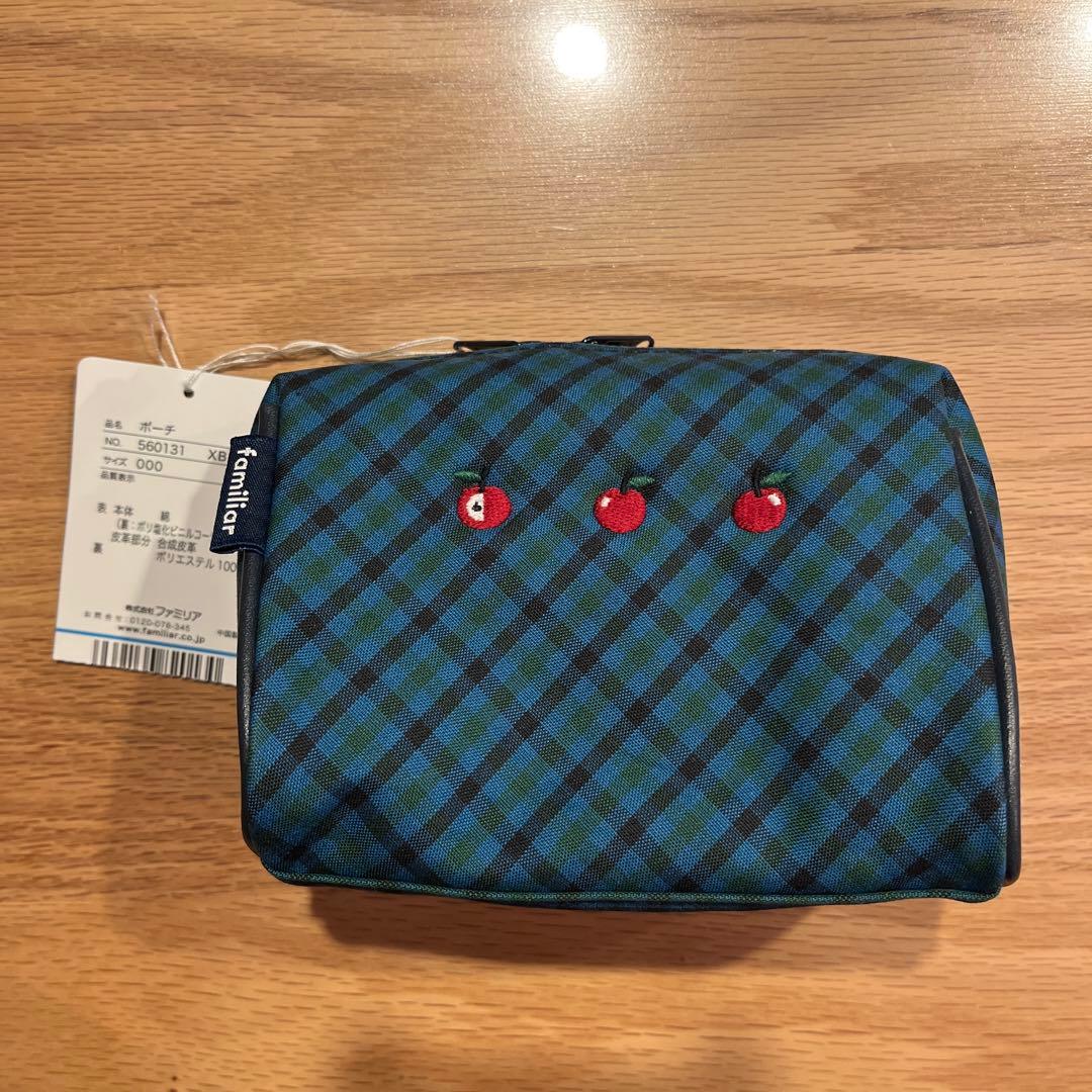 新品未使用）ファミリア チェック ポーチ りんご 完売品 - メルカリ